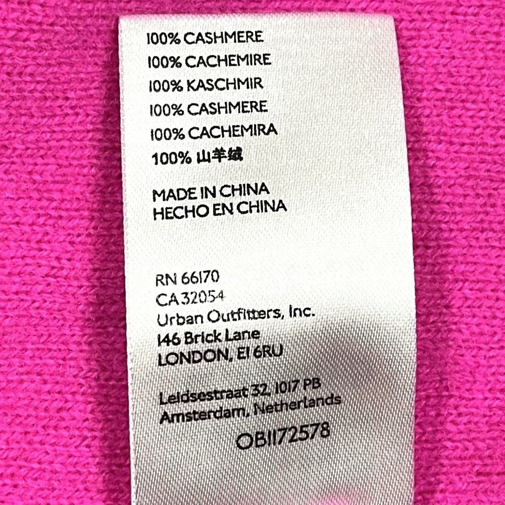 Pilcro Anthropologie Alani 100% Cashmere Mock-Neck Sweater Size M Bright Pink - Picture 10 of 10